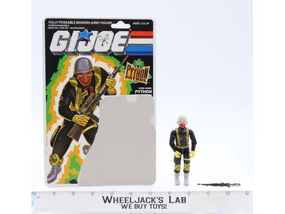 Python Officer V1 Complete W/34 Cardback 1989 G.I. Joe Hasbro Vintage Act Figure