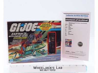 Zartan W/ Swamp Skier "SCHIZO" FILE CARD CAS GRADED 80 80/80/90 GI Joe Hasbro