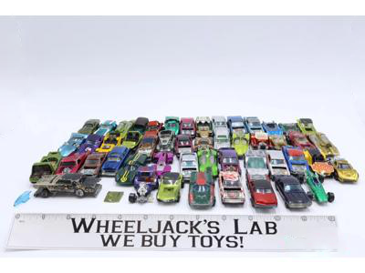 Lot of 50 Redlines Vehicles/Trucks/Cars by Hot Wheels Vintage 1960s/70s Toy Cars