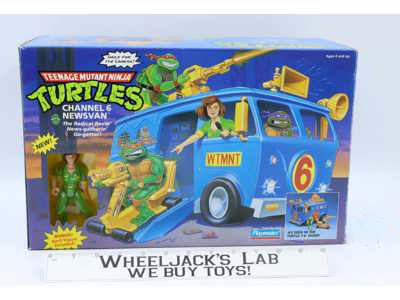 Channel 6 News Van 100% Complete Teenage Mutant Ninja Turtle TMNT 1992 Playmates