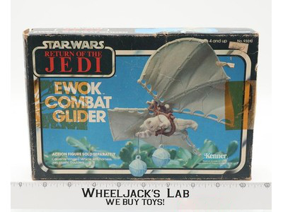 Ewok Combat Glider Complete W/Box Star Wars 1984 Kenner Action Figure Vehicle