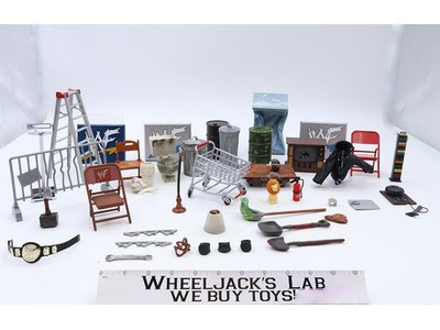 Lot of WCW/WWF/WWE Accessories, Weapons, and Parts 2000-2010