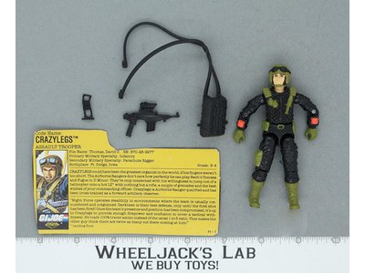 Crazylegs V2 NIGHT FORCE 100% Complete G.I. Joe 1988 Hasbro Vintage Figure