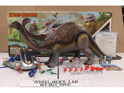 Brontosaurus 100% Complete W/ Box Dino Riders 1989 Tyco Vintage Action Figure