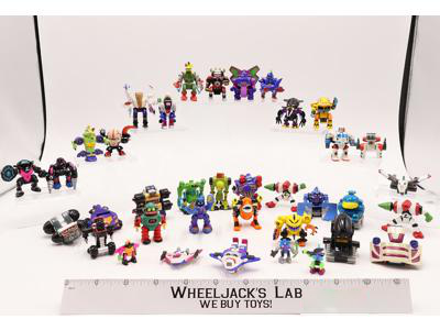 Lot of 37 Mini Robot Z-Bot Galoob 2" - 3" Tall Figures Vehicles