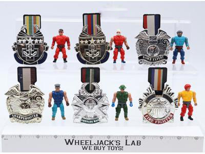 Lot of 6 Men of Medal 1988 Mattel Vintage 2" Action Figure