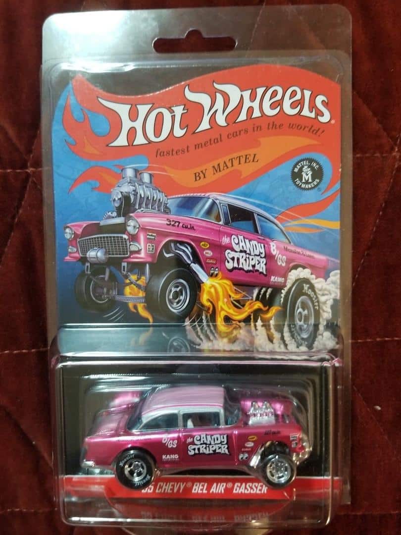 Hot Wheels HWC ’55 Chevy Bel Air Gasser (Pink Stripes) (2014)