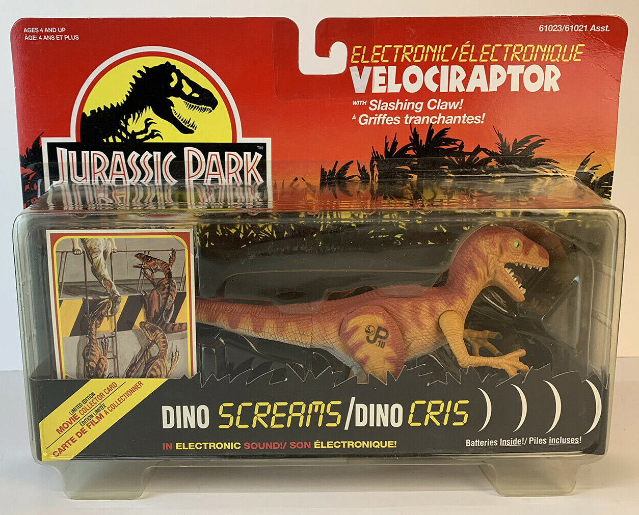 Dino Screams Electronic Velociraptor with Slashing Claw (1993)