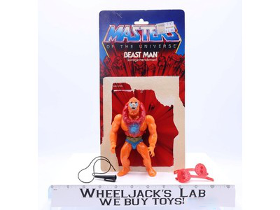 Beast Man W/12 CARDBACK Complete He-Man Masters of the Universe MOTU 1982 Mattel