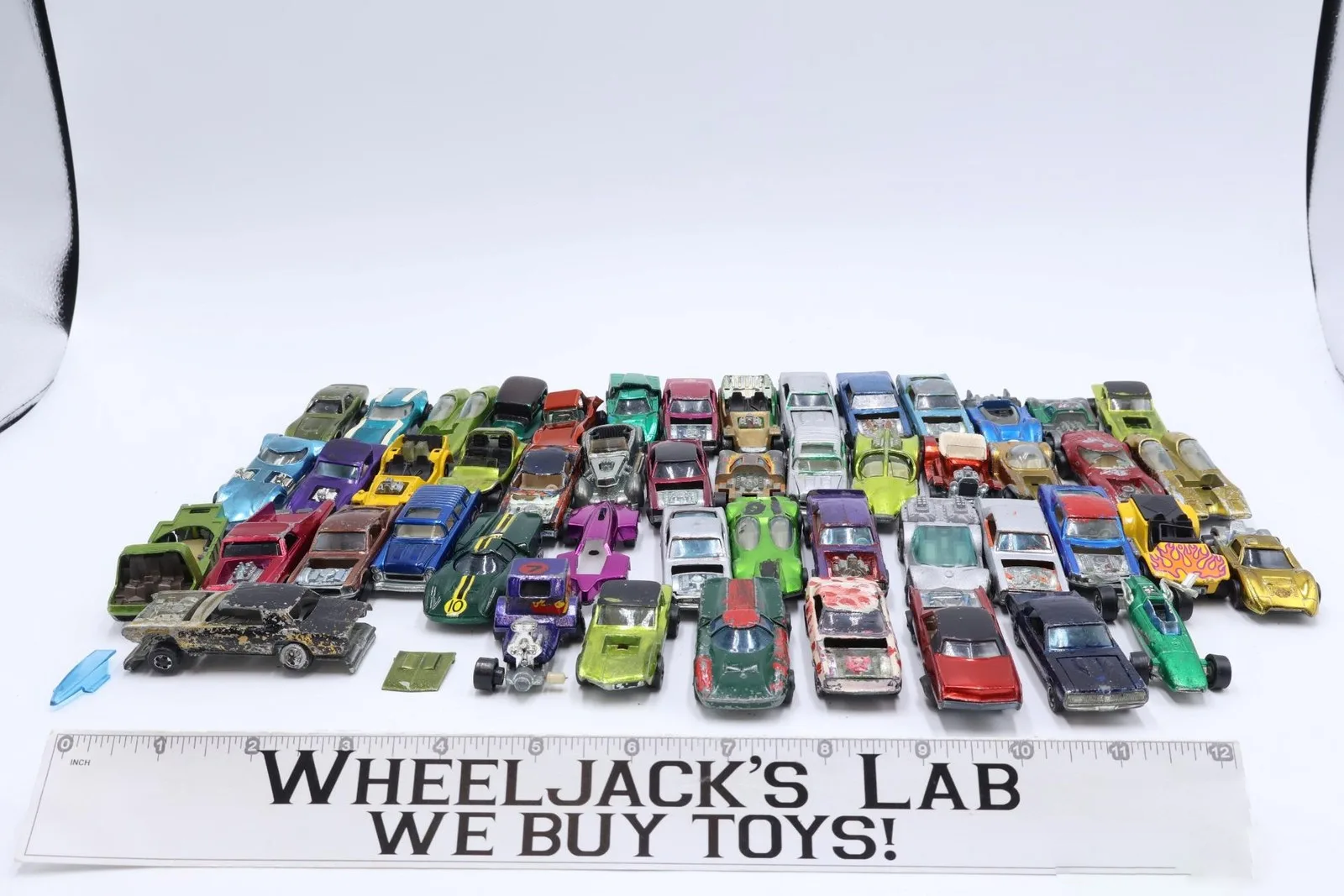 Lot of 50 Redlines Vehicles/Trucks/Cars by Hot Wheels Vintage 1960s/70s Toy Cars