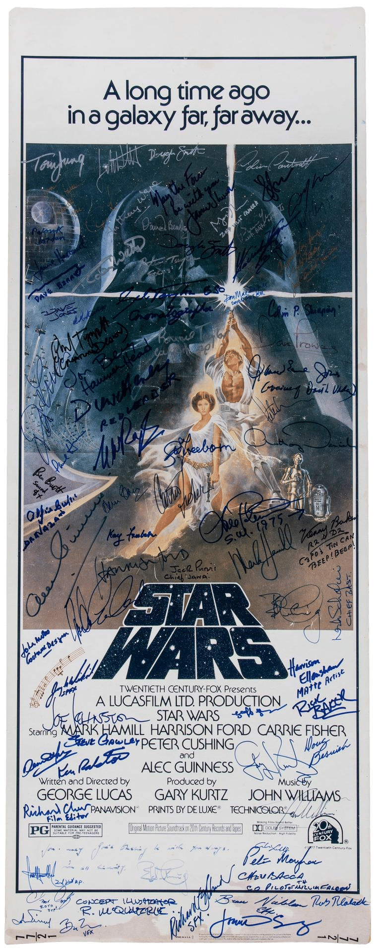 A New Hope Insert Poster Signed By the Cast