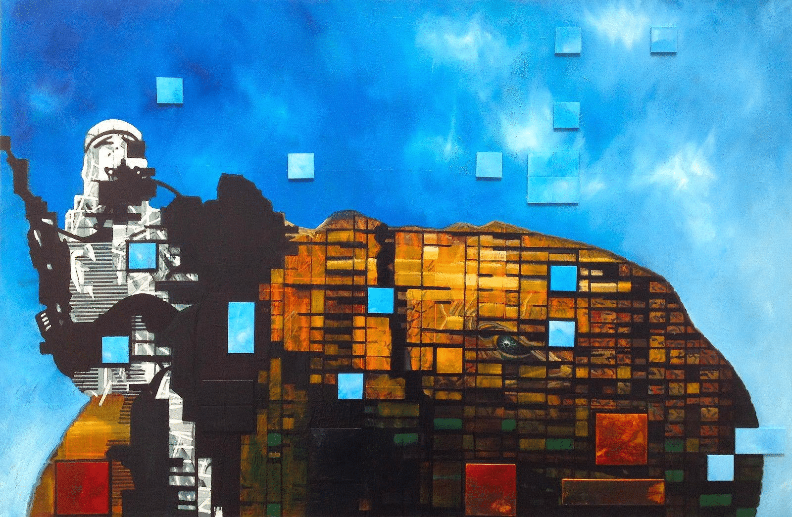 Sandtrooper On Dewback Oil Painting