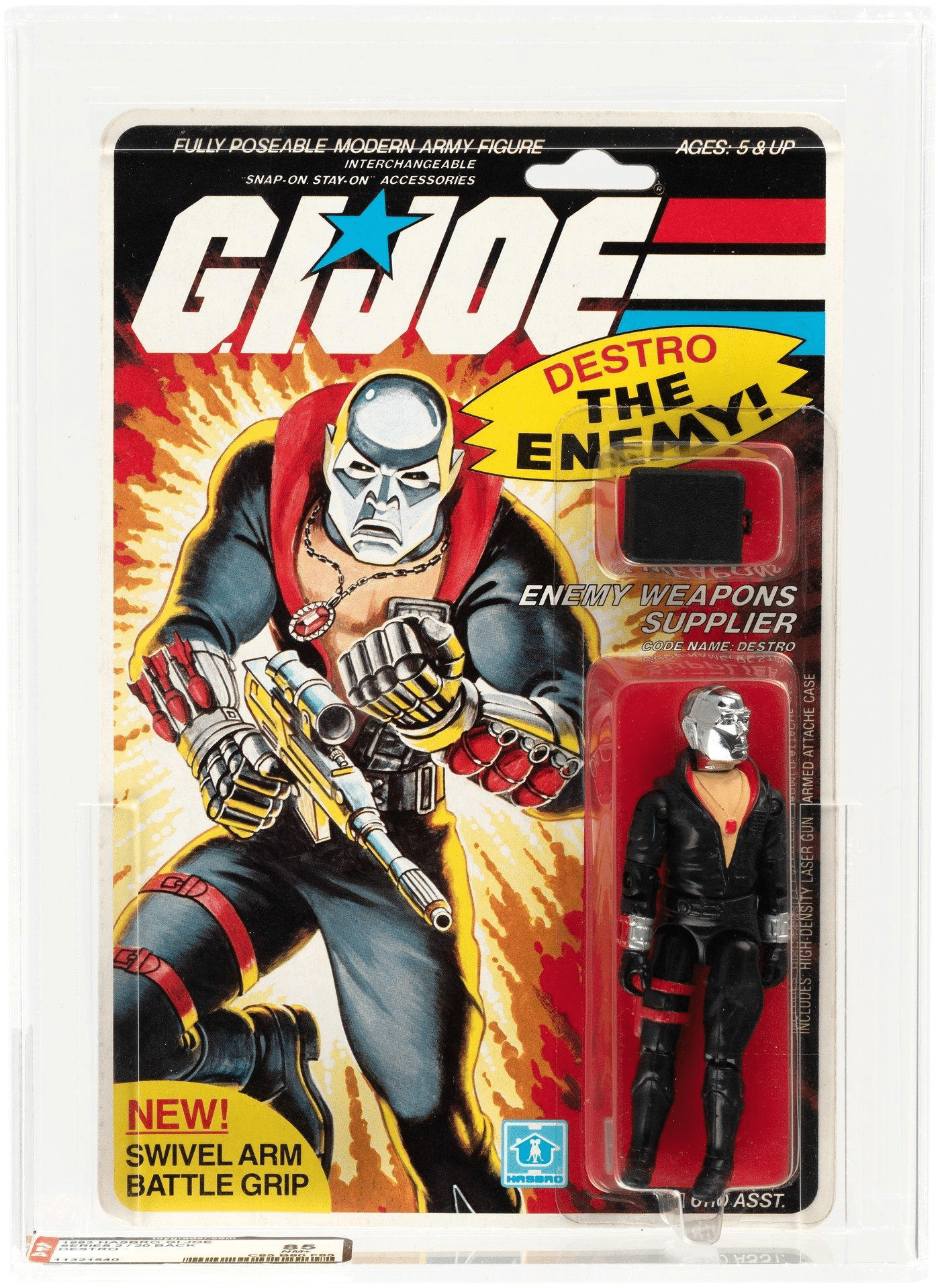 An image of Destro The Enemy from the 1983 G.I. Joe toyline.