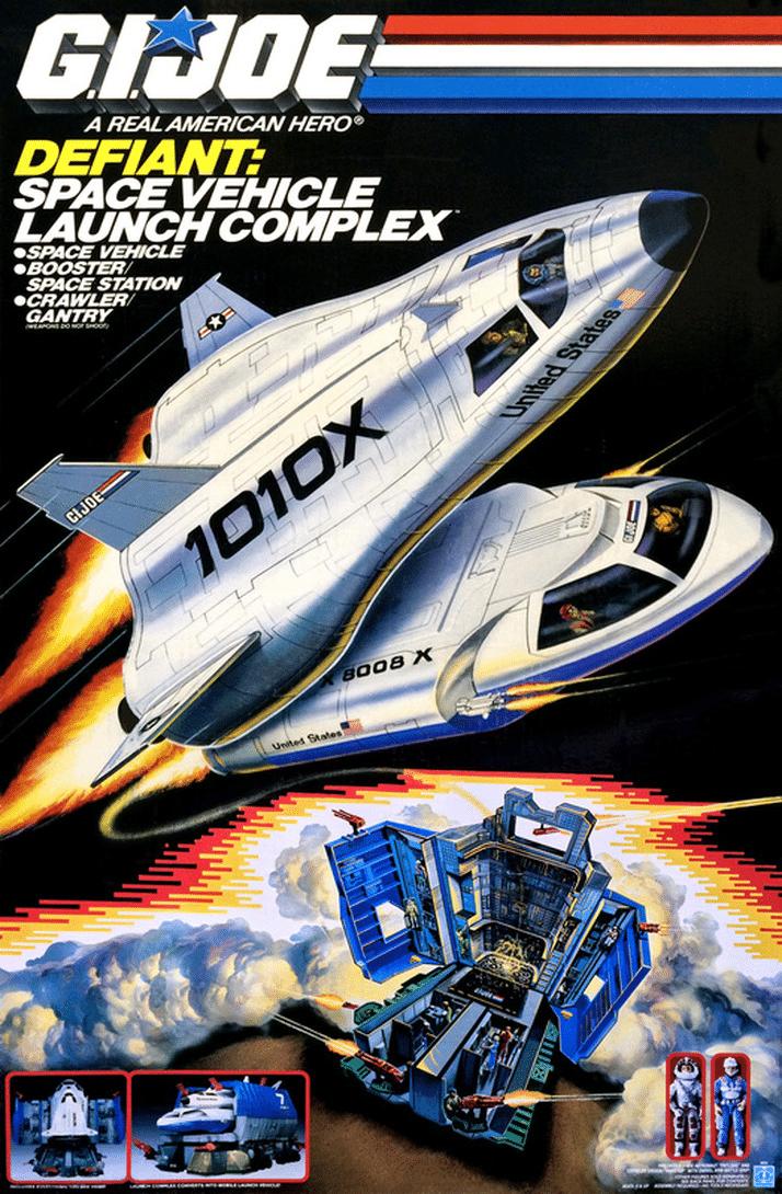 An image of the most expensive GI toy to have been sold, the Defiant Space Shuttle Complex.