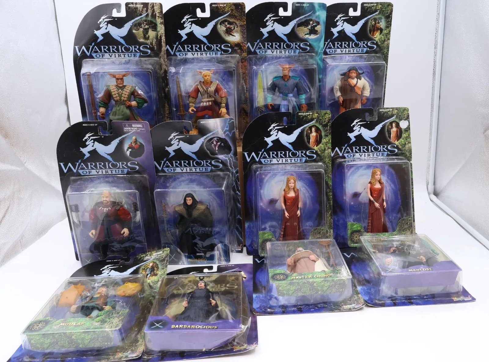 Lot of 12 Warriors of Virtue 1997 Play'Em Action Figures NEW SEALED