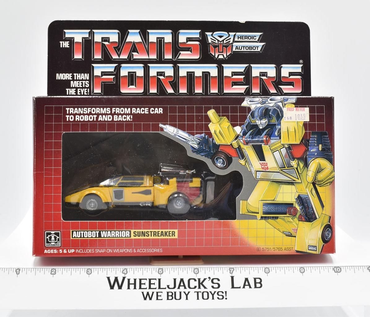 Sunstreaker MIB NICE BOX NEAR MINT FIGURE 1985 Vintage Hasbro G1 Transformers