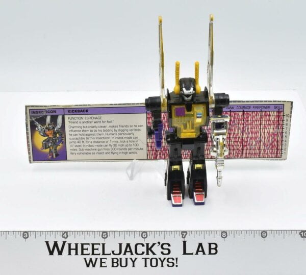 Kickback 100% Complete Vintage 1985 G1 Transformers Hasbro Action Figure main image