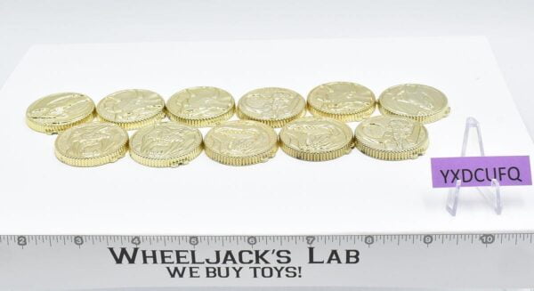 Lot of 11 Gold Power Coin Mighty Morphin Power Rangers 1993 Bandai main image