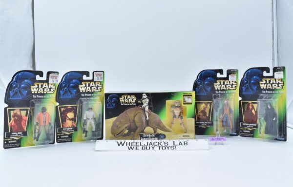 Lot of 5 Star Wars Action Figures POTF 1996 Kenner Dewback At-ST Ponda Yak Face main image