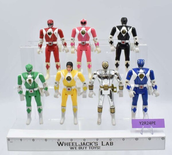 Lot of 7 Power Rangers 1993 5″ Bandai Action Figures main image