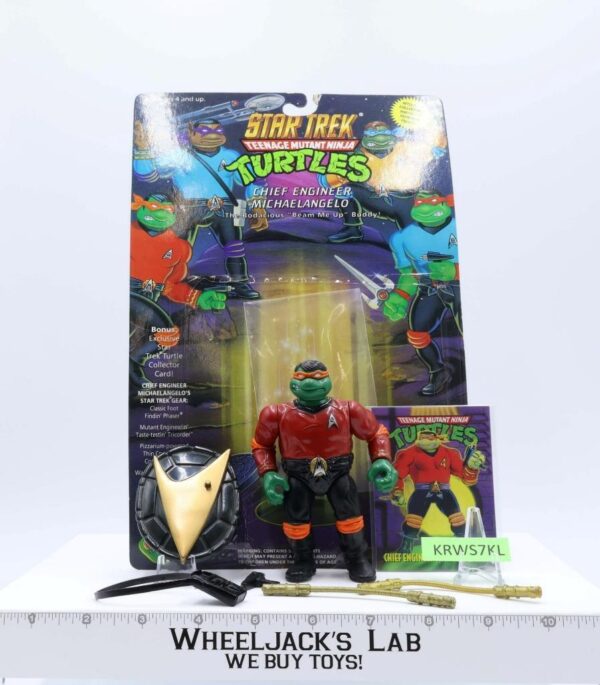 Chief Engineer Michaelaneglo W/Card TMNT Star Trek 1994 Playmates Action Figure main image