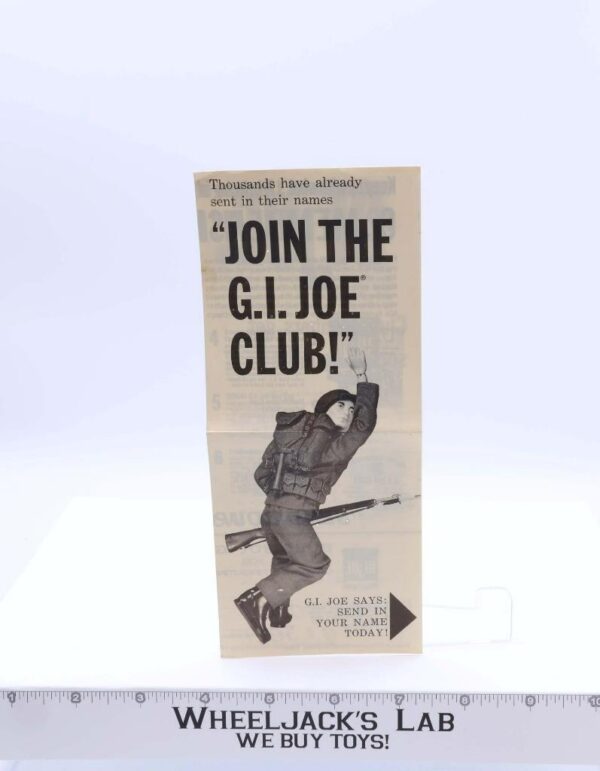 Join The G.I. Joe Club Membership Insert Original Vintage main image