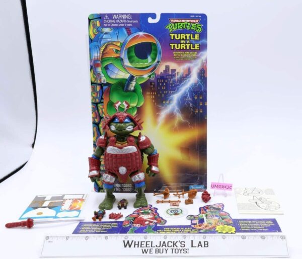 Leonardo’s Battle Castle Playset Turtle in a Turtle Complete TMNT 1995 Playmates main image