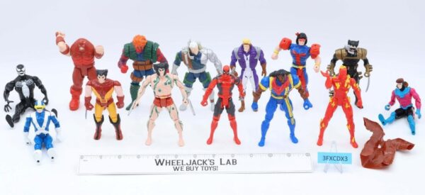 Lot of 13 Superheroes & Accessories X-Men Comics Villains ToyBiz Kenner main image