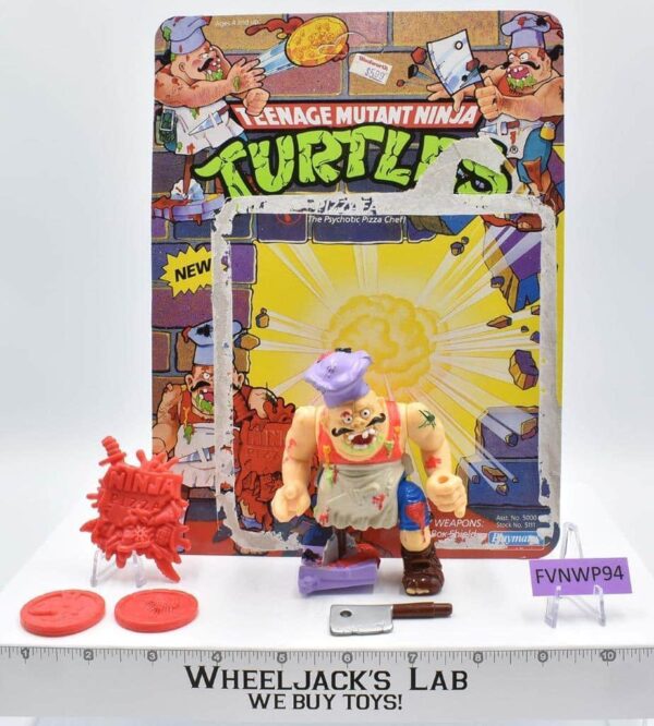 Pizza Face W/Cardback 100% Complete TMNT 1990 Playmates Action Figure main image