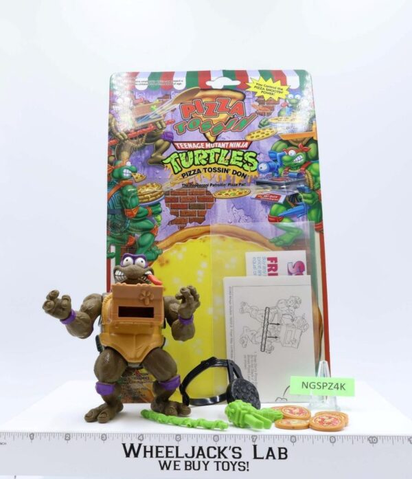 Pizza Tossin’ Don 100% Complete W/Card TMNT 1994 Playmates Action Figure main image