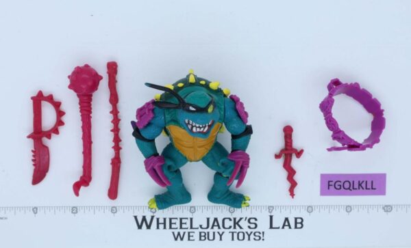 Slash 100% Complete Teenage Mutant Ninja Turtle TMNT Playmates 1990 Vintage main image