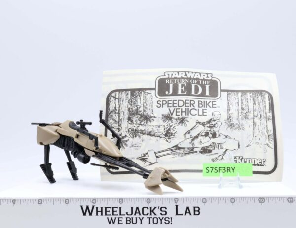 Speeder Bike 100% Complete Star Wars ROTJ 1983 Kenner Action Figure Vehicle main image