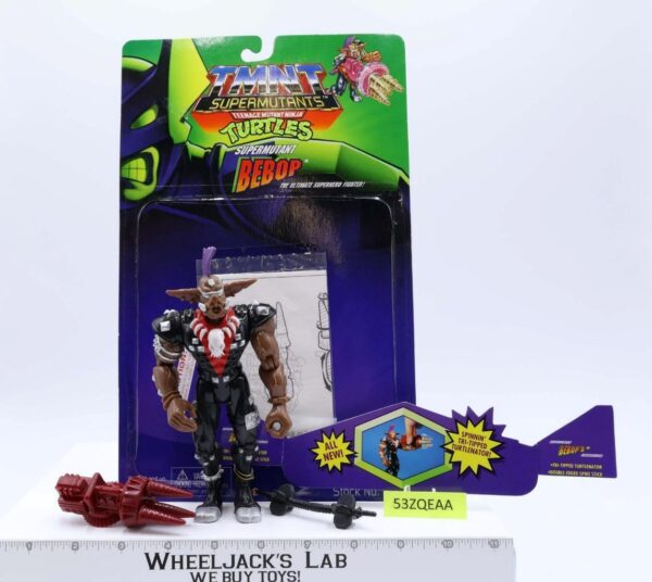 Supermutant Bebop 100% Complete W/Card TMNT 1994 Playmates Action Figure main image