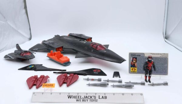 Cobra Night Raven S3P W/ Strato-Viper 100% Complete G.I. Joe 1986 Hasbro Vehicle main image