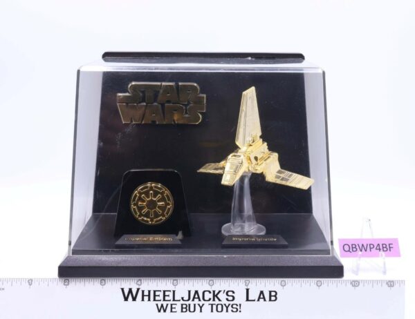 Star Wars Gold Plated Imperial Emblem & Shuttle Micro Machines 1996 Galoob main image