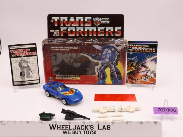 Tracks 100% complete W/Box 1985 G1 Transformers Hasbro Vintage Action Figure main image