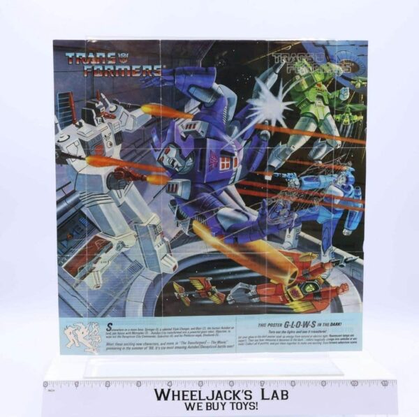 Trypticon Insert Poster Glow In The Dark 1986 G1 Transformers Vintage main image