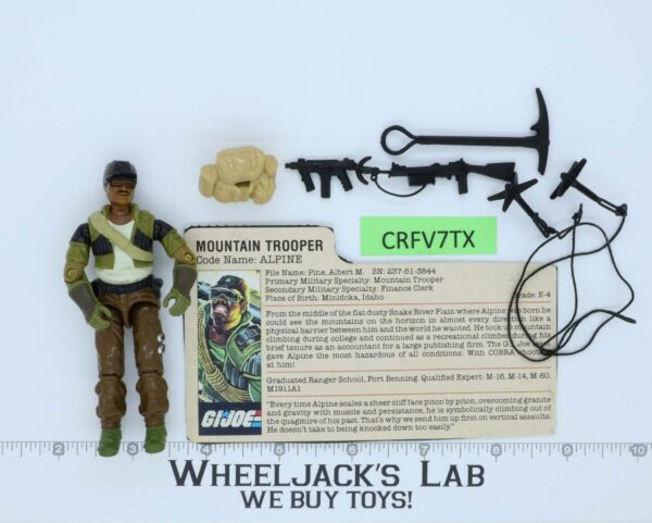 Alpine V1 100% Complete G.I. Joe 1985 Hasbro Vintage Action Figure main image