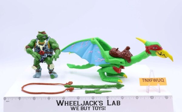 Cave Turtle Raph W/ Tubular Pterodactyl Complete TMNT 1993 Vintage Playmates main image