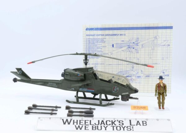 Dragonfly Assault Copter 100% Complete G.I. Joe 1983 Hasbro Vintage Vehicle main image