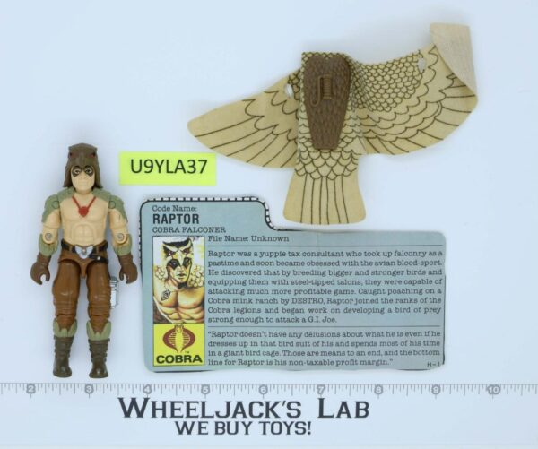 Raptor V1 G.I. Joe 1987 Hasbro Vintage Action Figure main image