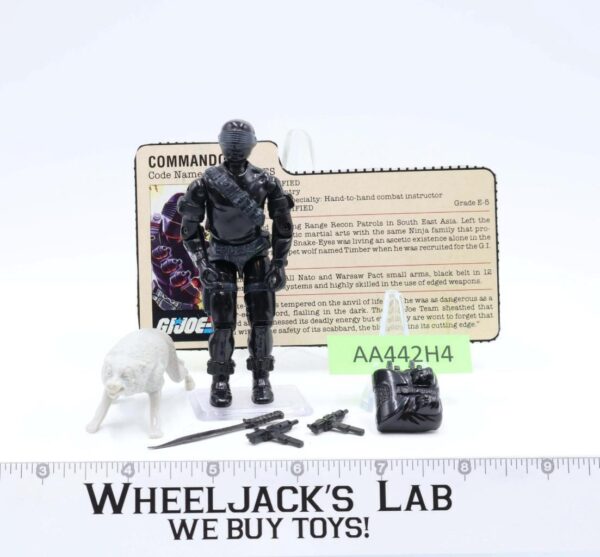 Snake Eyes & Timber V2 100% Complete G.I. Joe 1985 Hasbro Vintage Action Figure main image