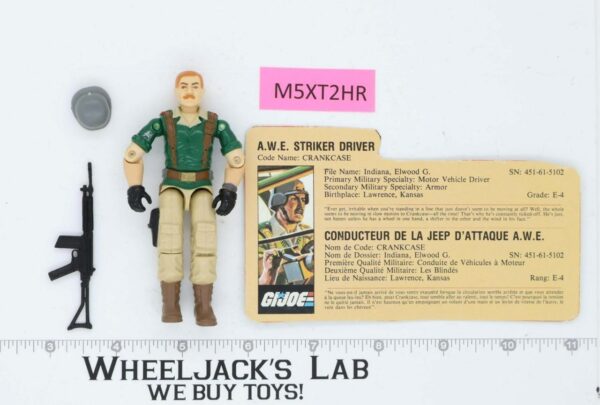 Crankcase V1 100% Complete G.I. Joe 1985 Hasbro Vintage Action Figure main image