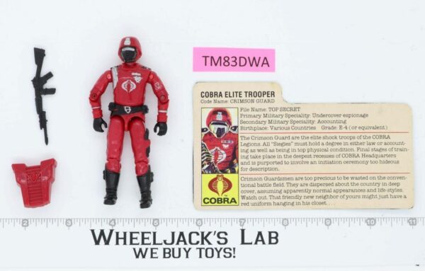 Crimson Guard V1 100% Complete G.I. Joe 1985 Hasbro Vintage Action Figure main image