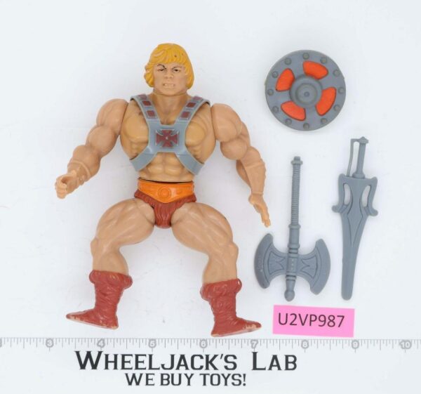 He-Man 100% Complete Masters of the Universe MOTU 1984 Mattel Action Figure main image