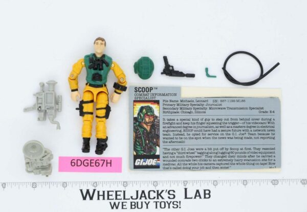 Scoop V1 100% Complete 1989 G.I. Joe Hasbro Vintage Action Figure main image