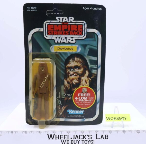 Chewbacca 65 Back-A Star Wars ESB 1982 Kenner Vintage Action Figure NEW MOSC main image