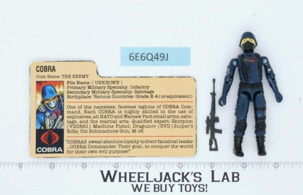 Cobra V1 Straight Arms 100% Complete G.I. Joe 1982 Hasbro Vintage Action Figure main image