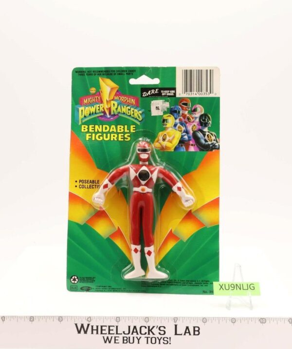 Bendable Red Ranger Mighty Morphin Power Rangers 1993 Bandai NEW MOSC main image