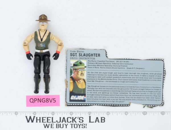 Sgt. Slaughter V1 G.I. Joe 1985 Hasbro Vintage Action Figure main image